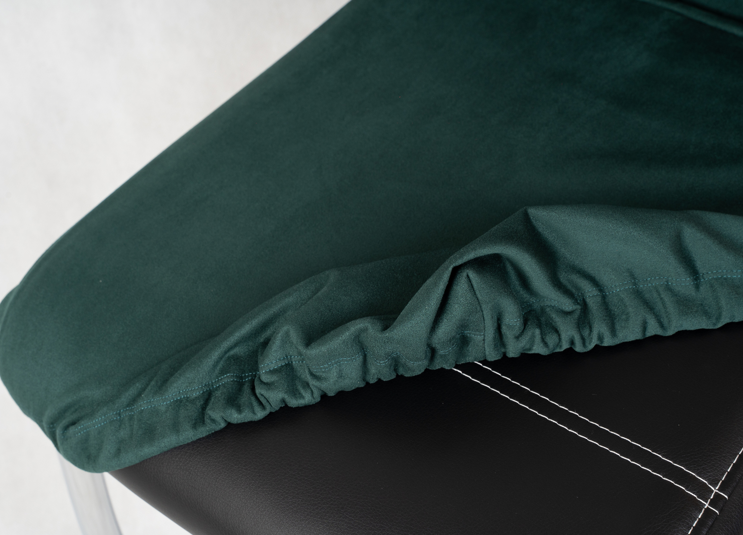 Pokrowiec na krzesło - Zamsz welurowy - Butelkowy - obrazek 3