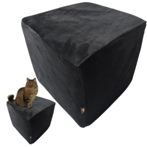 Pokrowiec na pufę VELVET – szyty na wymiar, odporny na zwierzęta