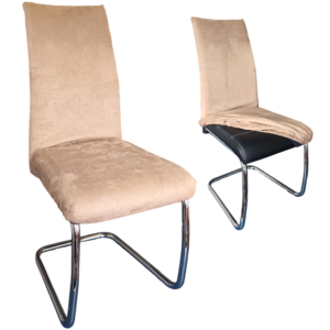 Pokrowiec na krzesło – VELVET SUPER SOFT – Szampański / Champagne