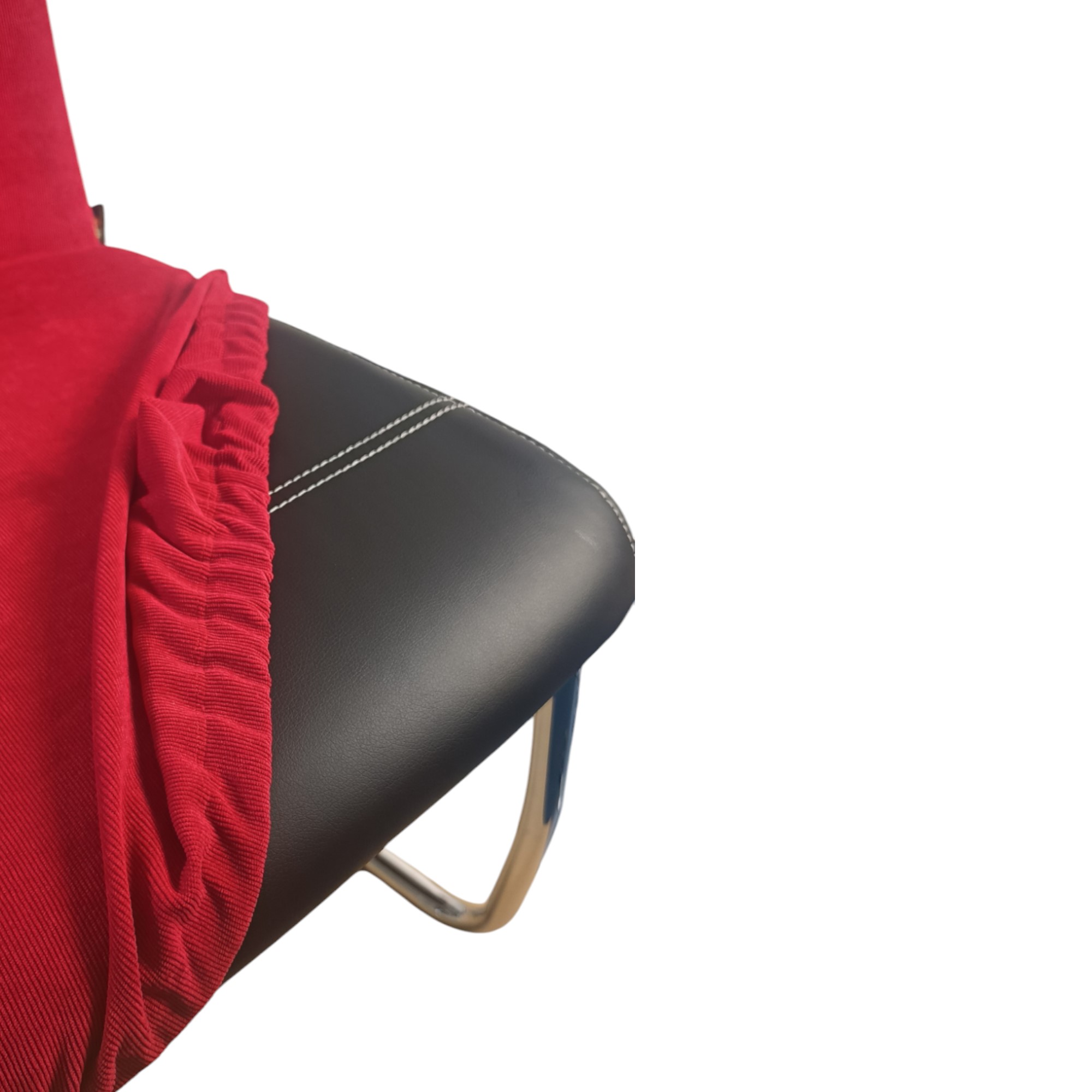 Pokrowiec na krzesło – Sztruks Tapicerski LUX – Rubinowy / Bordo - obrazek 3