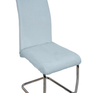 Pokrowiec na krzesło - Lodowy Błękit / Ice Blue – Velvet Super Soft LUX