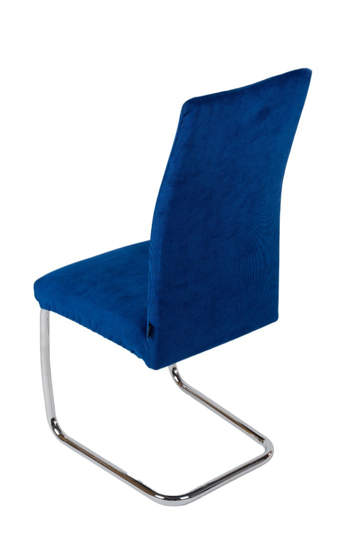 Pokrowiec na krzesło – Sztruks Tapicerski LUX Chabrowy / Royal Blue - obrazek 3