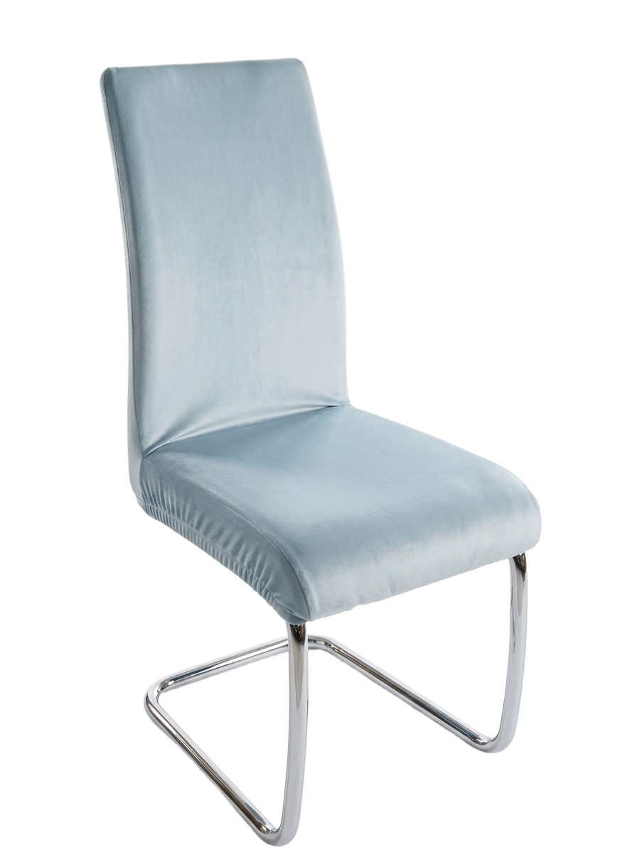 Pokrowiec na krzesło - Lodowy Błękit / Ice Blue – Velvet Super Soft LUX