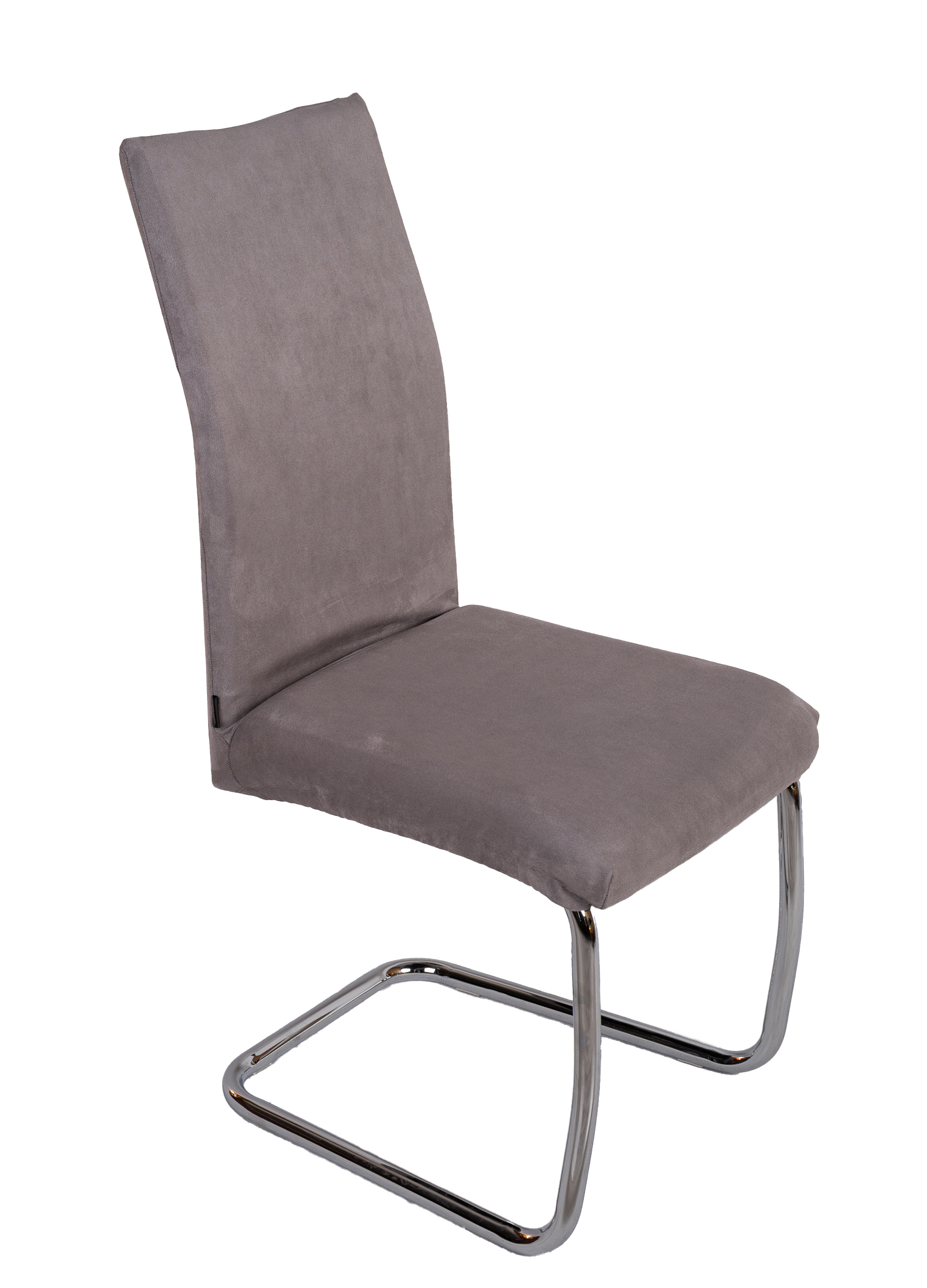 Pokrowiec na krzesło - Zamsz welurowy - Grafitowy